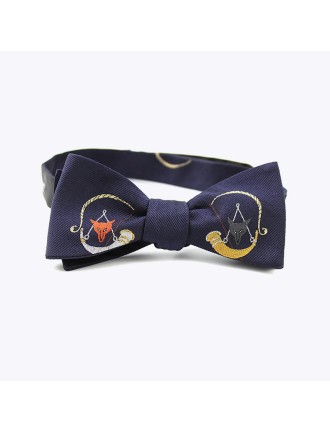 Wild and elegant purple fox horn bow tie