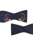 Wild and elegant purple fox horn bow tie