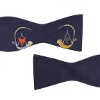 Wild and elegant purple fox horn bow tie