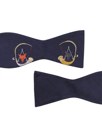 Wild and elegant purple fox horn bow tie