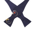 Wild and elegant purple fox horn bow tie