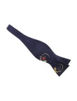 Wild and elegant purple fox horn bow tie
