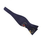 Wild and elegant purple fox horn bow tie