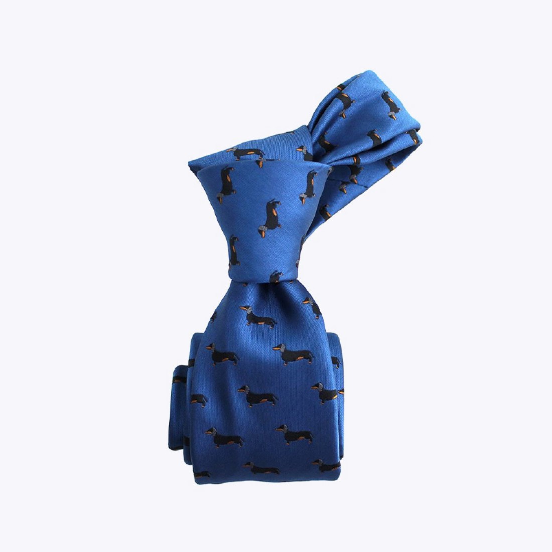 Cute Blue Animal Braided Men's Bow Tie