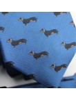 Cute Blue Animal Braided Men's Bow Tie