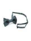 Adjustable Gray-Green Geometric Men's Bow Tie