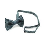 Adjustable Gray-Green Geometric Men's Bow Tie