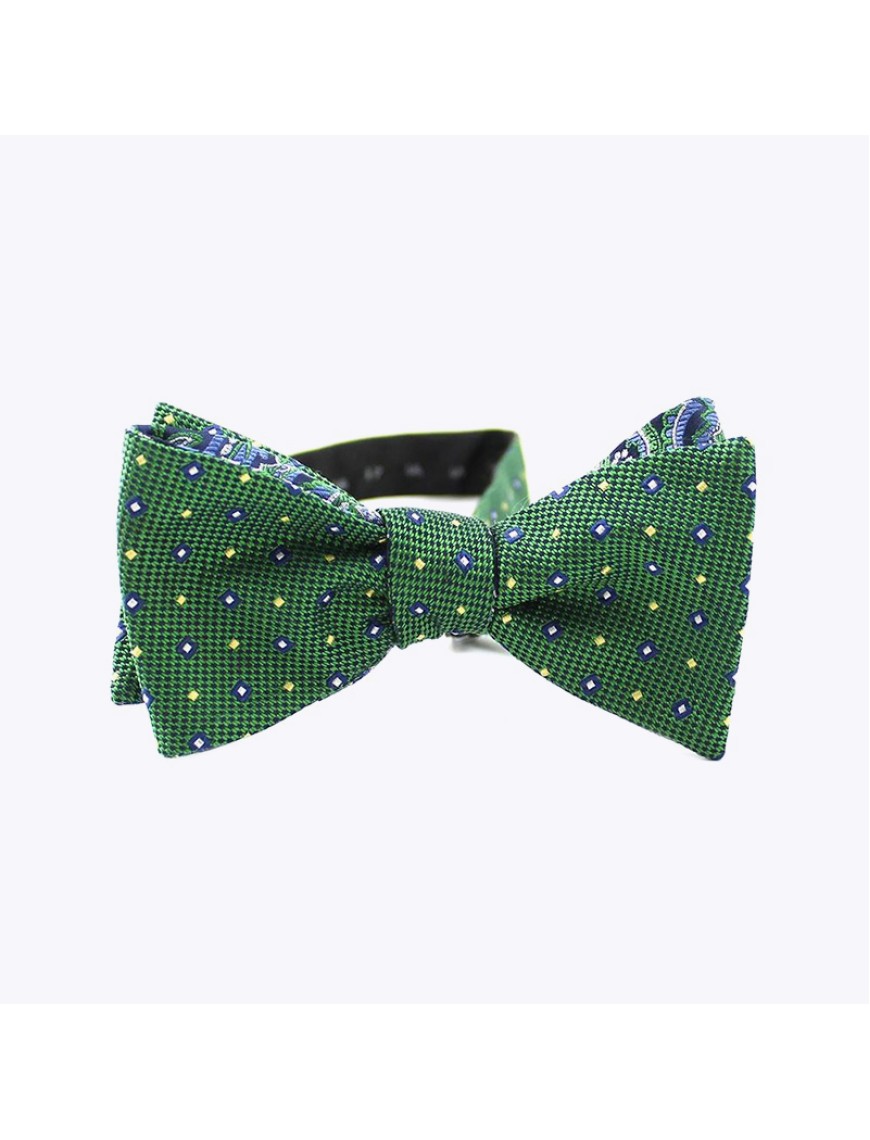 Green Double-Sided Reversible Men's Bow Tie