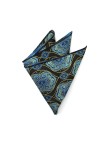 Turquoise Floral Two-Tone Men's Bow Tie