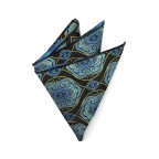 Turquoise Floral Two-Tone Men's Bow Tie