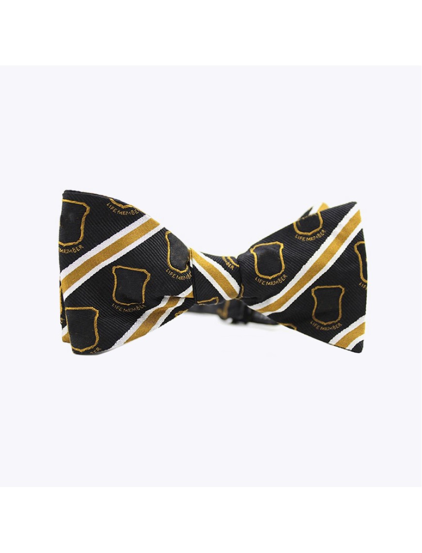 Vintage Black Striped Men's Bow Tie