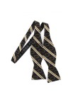 Vintage Black Striped Men's Bow Tie