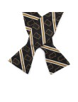 Vintage Black Striped Men's Bow Tie