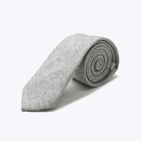 Luxe Skinny Tweed Herringbone Tie