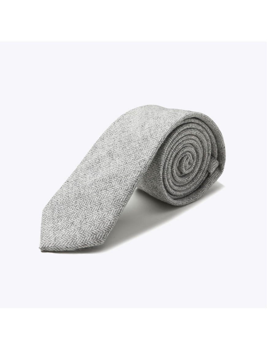 Luxe Skinny Tweed Herringbone Tie