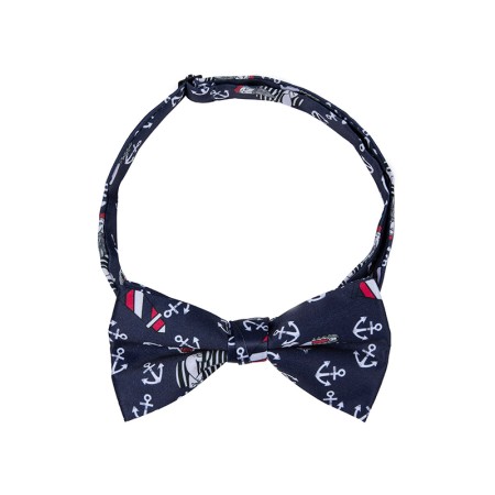 Navy blue nautical themed men's tie