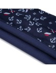 Navy blue nautical themed men's tie