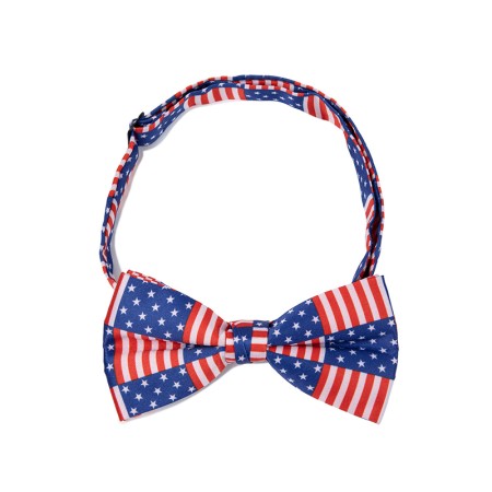 Geometric Square American Flag Men's Tie