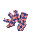 Geometric Square American Flag Men's Tie