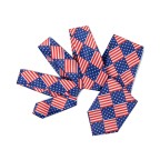 Geometric Square American Flag Men's Tie