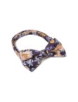 Men's Purple Floral Cotton Skinny Tie