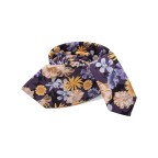 Men's Purple Floral Cotton Skinny Tie