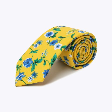 Men's Organic Cotton Print Skinny Tie
