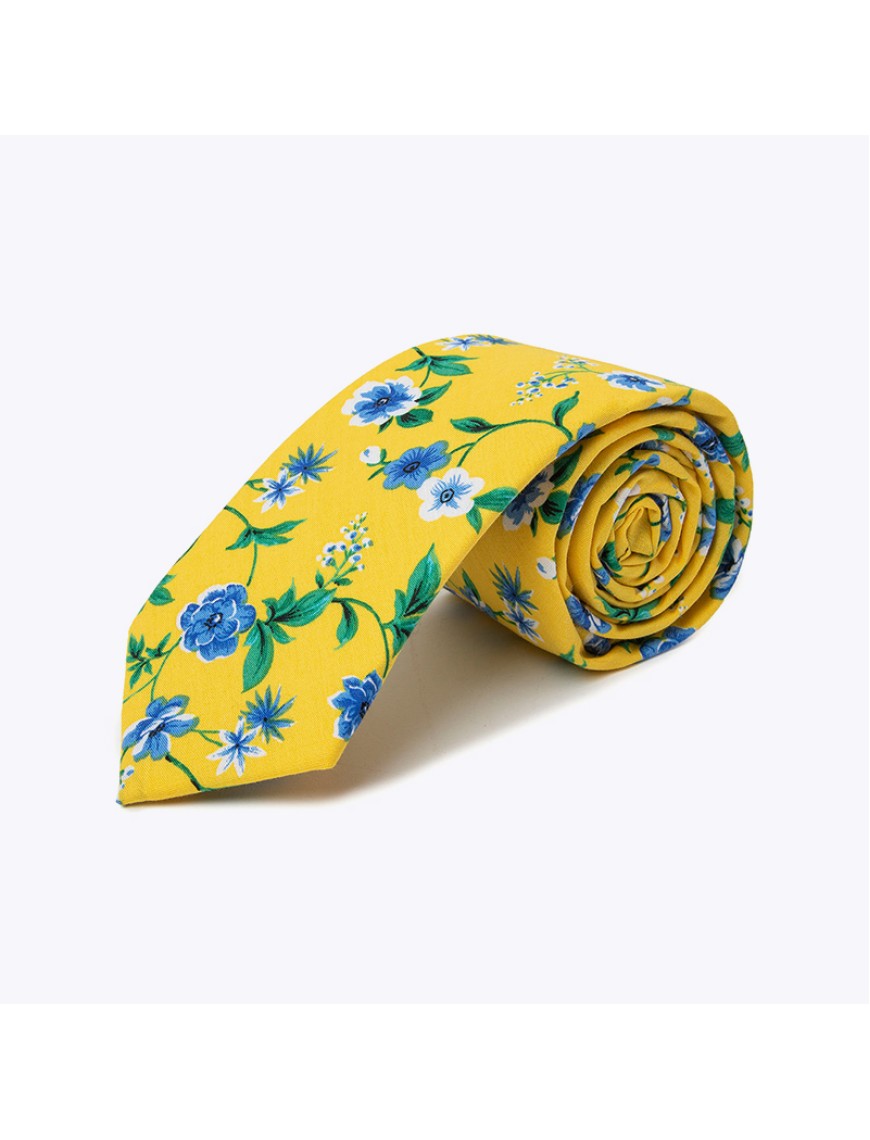 Men's Organic Cotton Print Skinny Tie