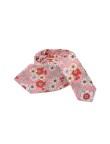 Men's Pink Cotton Floral Skinny Tie