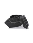 Black and white geometric panel men's self-tie tie