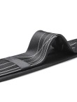 Black and white geometric panel men's self-tie tie