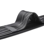 Black and white geometric panel men's self-tie tie