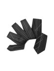 Black and white geometric panel men's self-tie tie