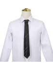 Black and white geometric panel men's self-tie tie