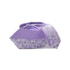 Embroidered jacquard panel designer tie