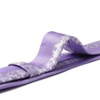 Embroidered jacquard panel designer tie