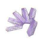 Embroidered jacquard panel designer tie