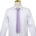 Embroidered jacquard panel designer tie