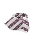 Palm Tree Bar Striped Silk Tie