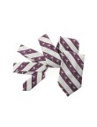 Palm Tree Bar Striped Silk Tie