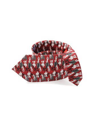 Luxury Silk Camouflage Red Men's Tie