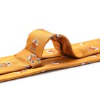 Orange Fox Face Jacquard Men's Tie