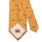 Orange Fox Face Jacquard Men's Tie