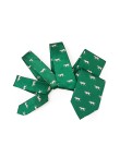 Emerald green animal print tie
