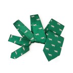 Emerald green animal print tie