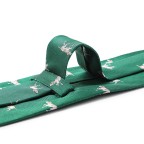 Emerald green animal print tie