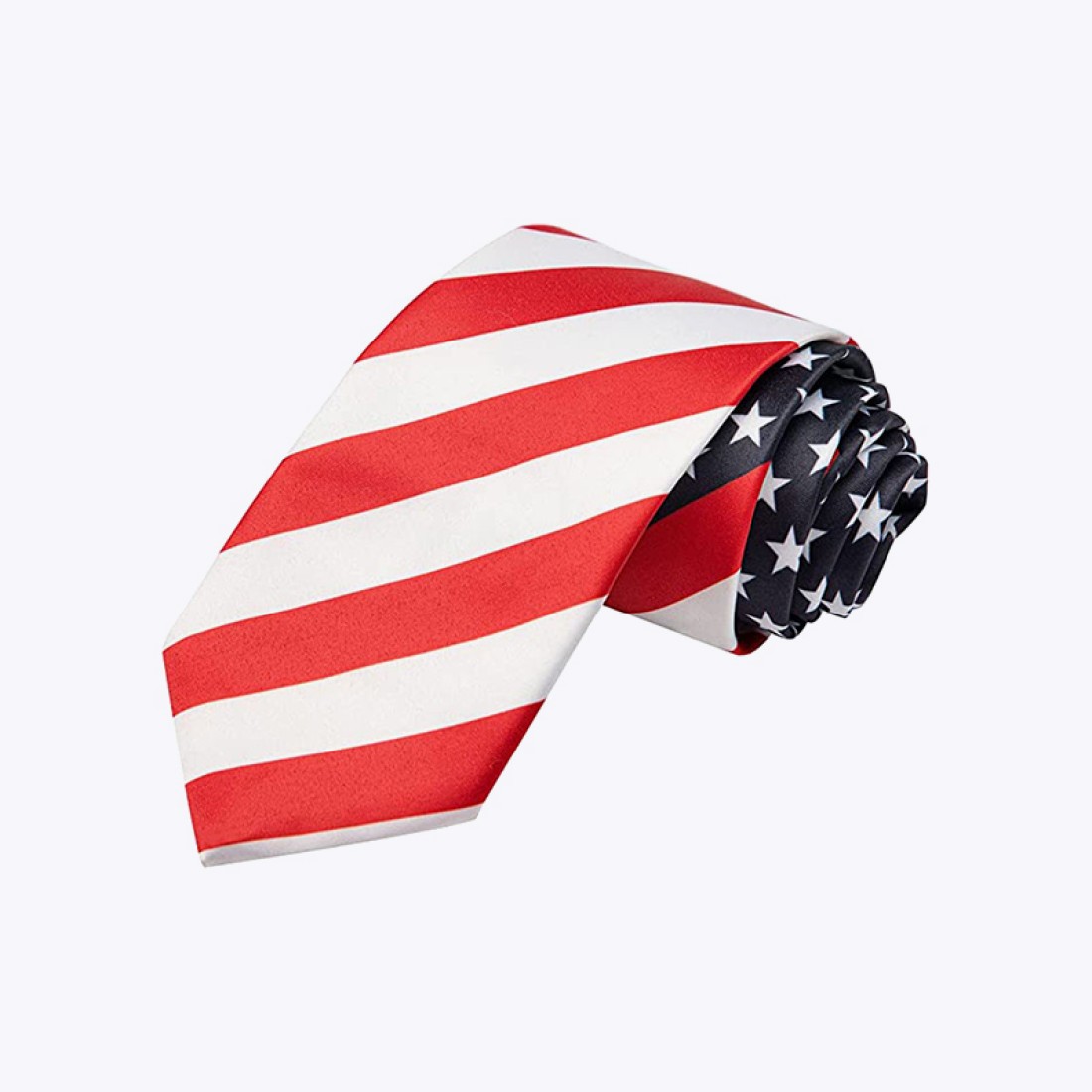 American stars and stripes print tie