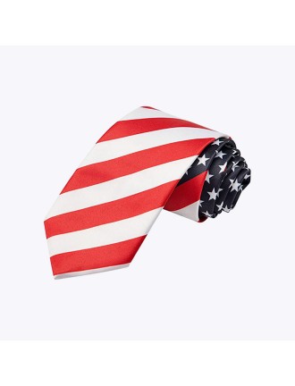 American stars and stripes print tie