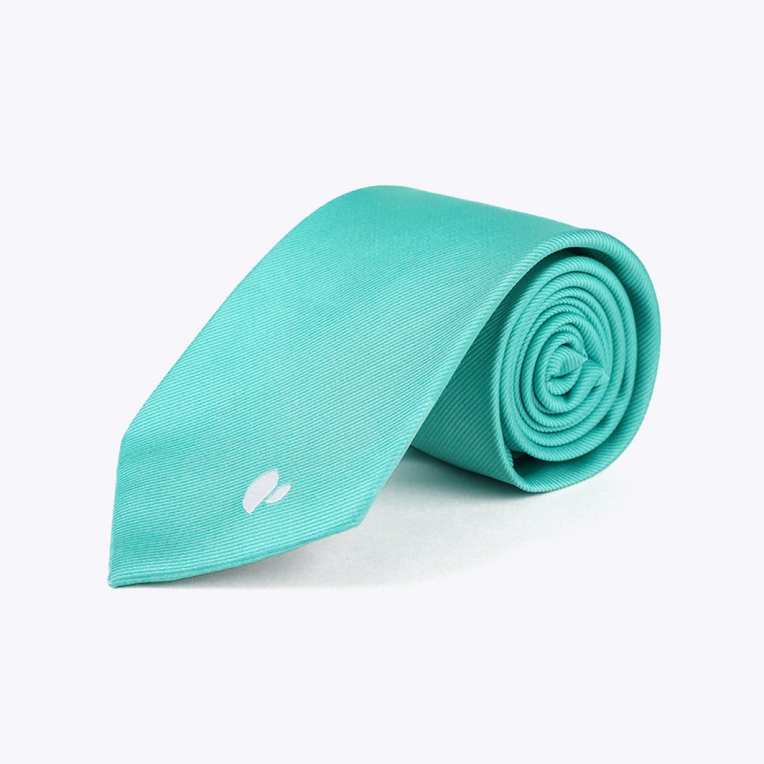 Solid color silky jacquard tie