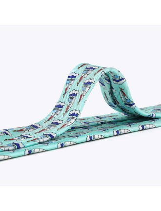 Silk Printed Nautical Sailing Tie